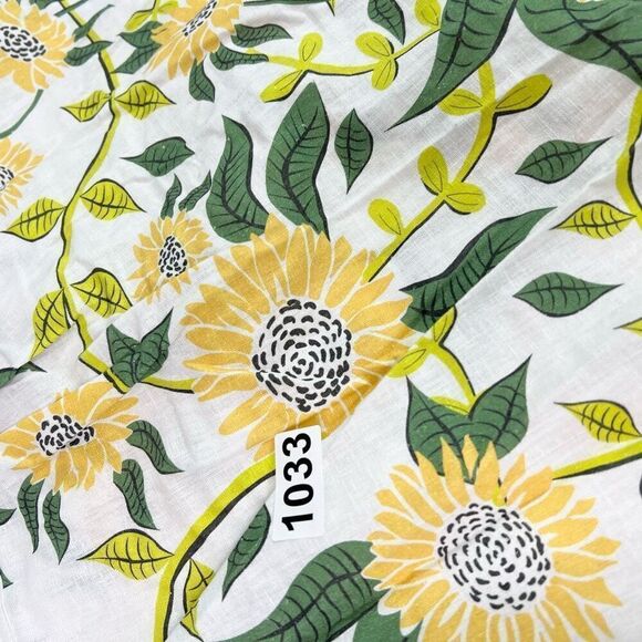 Barbour Top Womens 8 Yellow Floral Linen Blend Bloomfield Shirt NWT Button Down - Picture 8 of 10